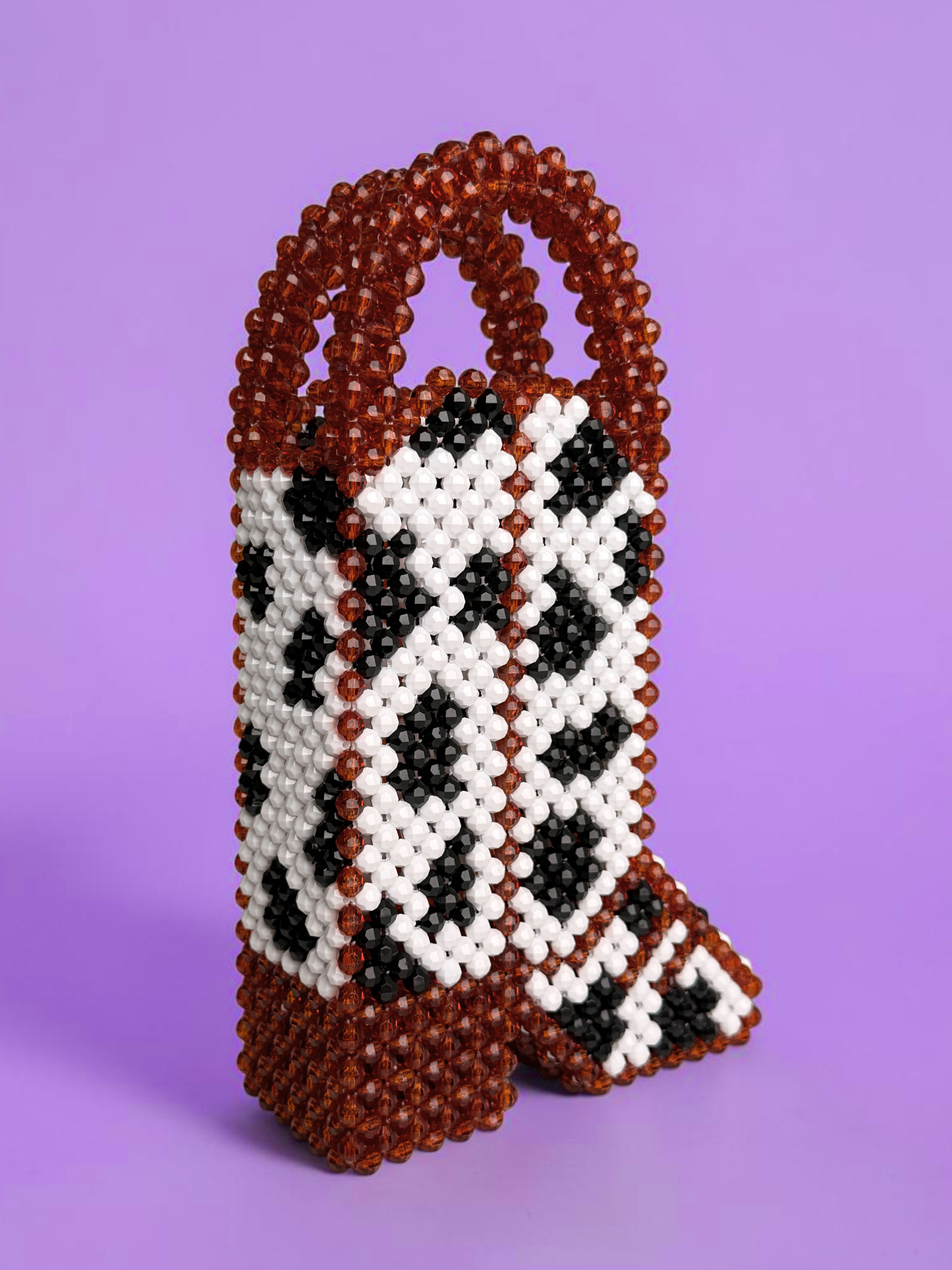 Cow Print Cowboy Boot Bag