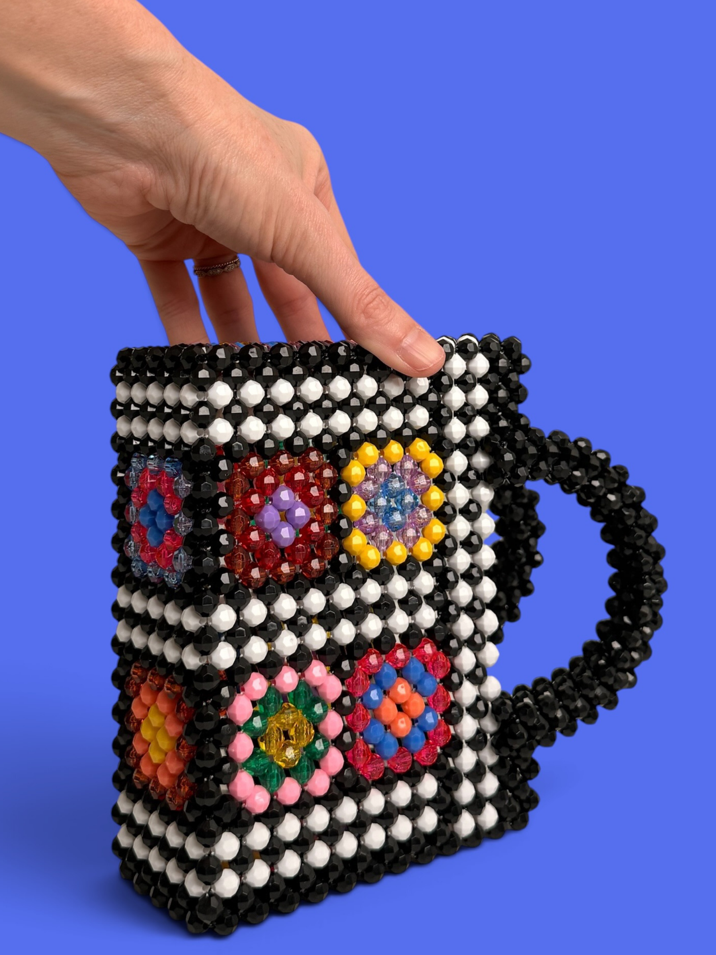 Granny Square Bead Bag