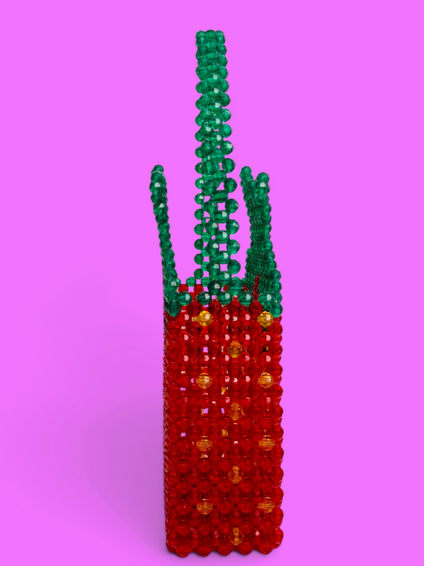 Strawberry Candy Beaded Bag