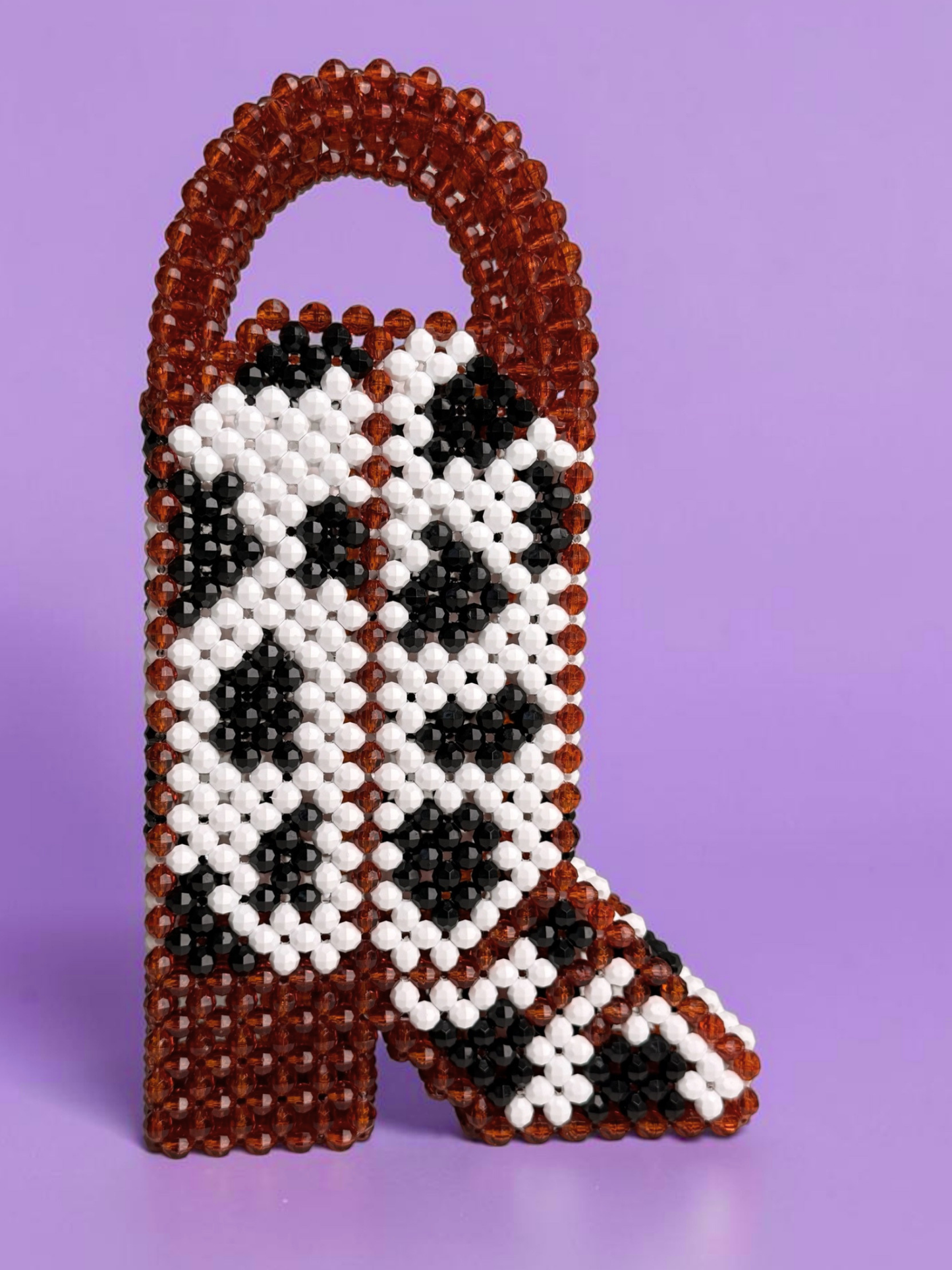 Cow Print Cowboy Boot Bag